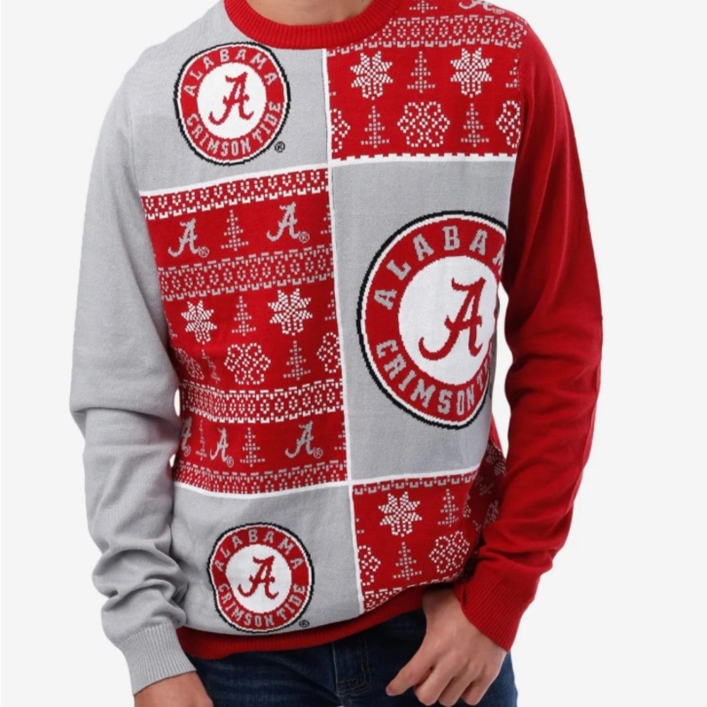 Alabama Crimson Tide Busy Block Snowfall Sweater